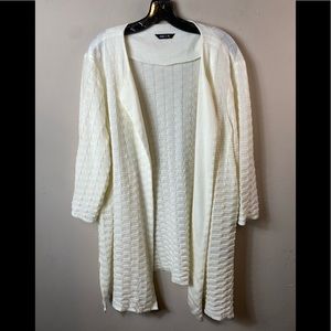 Misook womens cardigan size 3X beige open front